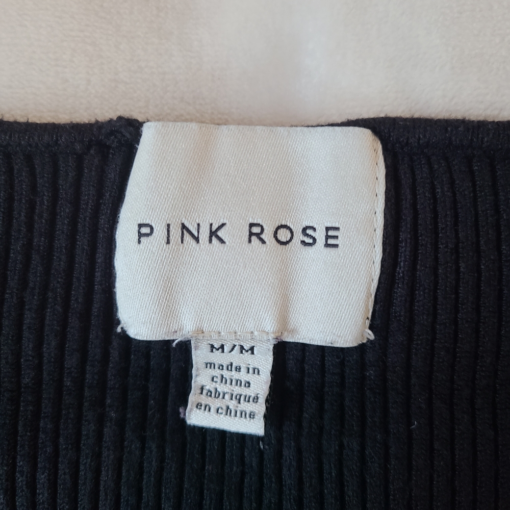 Black Ribbed Women's Sweater - Picture 5 of 6